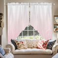thumbnail image 4 of Swag Curtain Valances Ombre Pink Stripes Swag Valances for Kitchen Windows Striped Lines Waves Short Topper Curtains Valance Tier Pair for Kitchen Bedroom Living Room Bathroom 28"x36", 4 of 8