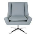 thumbnail image 3 of Fauteuil d'Appoint en Similicuir Gris Charbon avec Base en Aluminium, 3 of 6