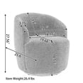 thumbnail image 2 of Swivel Accent Chair, Teddy Fabric Barrel Chair with with Metal Base and Padded Cushion, Comfy Single Sofa Chair Arm Chair for Living Room, Hotel, Bedroom, Office, 2 of 6
