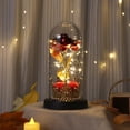 thumbnail image 6 of Forever Rose Bouquet in Glass Dome Flowers for Delivery Reddish Rose Forever Flowers,Home Decor Gift Ornament Birthday Gifts for Women Mom Grandma Friend Gifts for Her, 6 of 6