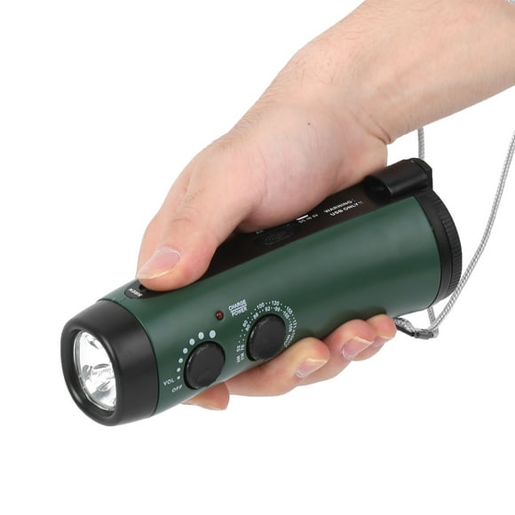 Flashlight,Plastic Outdoor Hand Crank Radio Flashlight Hand Crank Flashlight Superior Craftsmanship