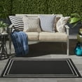 thumbnail image 3 of Nourison Essentials Indoor/Outdoor Black Ivory 3' x 5' Area Rug, (3x5), 3 of 8
