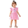 thumbnail image 6 of Xijirk Easter Dresses for Girls with Flutter Sleeves Bunny Applique and Floral Embroidery Bow Detail Adorable Elegant Party Dress for Parties Easter Celebrations,Z02 Pink,2-3 Years, 6 of 9