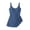 Blue #024, variant on One Piece Swimdress Swimsuits for Women Tummy Control Swim Dresses Skirt Bathing Suit Hot Pink 2XL