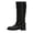 Black, variant on Timeless Mid Calf Boots With Adjustable Strap for Everyday Classic Style Autumn Women's Leather Heel On
