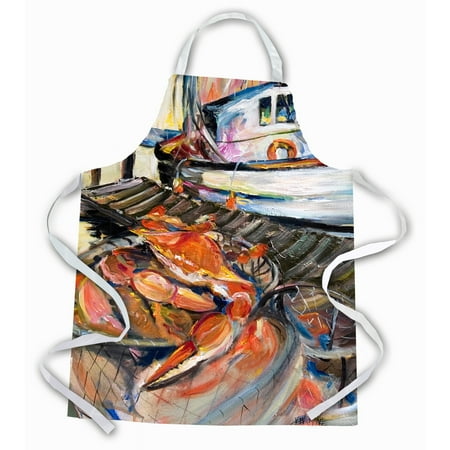 

Carolines Treasures JMK1295APRON Crab Trap Crab Apron Large multicolor