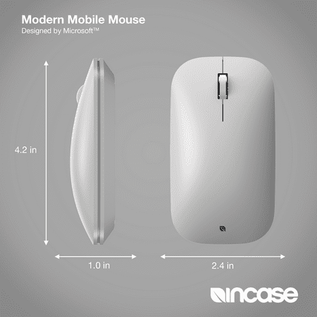 Incase - Modern Mobile Mouse Designed by Microsoft - Wireless - Platinum