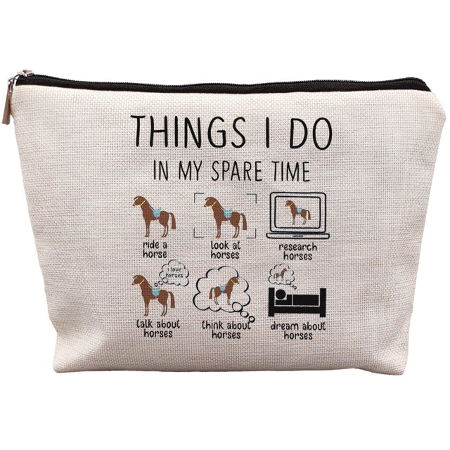 Bolsa de maquillaje Uinwk Horse Stuff para mujeres y amantes de los animales