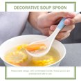 thumbnail image 4 of 6Pcs Portable Spoon Kitchen Porridge Spoon Small Spoon Handled Soup Spoon Ceramic Food Spoon, 4 of 9