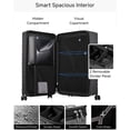 thumbnail image 6 of 30inch Trunk Style Extra Large Expandable Luggage, Polycarbonate TSA Approved Spinner Suitcase, Black, 6 of 15
