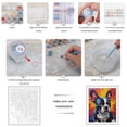 thumbnail image 3 of Paint by Numbers Kit for Adults, Colorful Bulldog Art Explosion Paint by Numbers, Easy Paint by Numbers Kit for Adults Beginner, DIY Adult Paint by Number Kits on Canvas, Home Decor 12x16in, 3 of 7