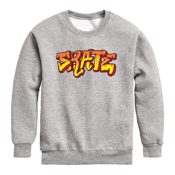 Instant Message - Skateboarding - Skate Graffiti - Toddler & Youth Crewneck Fleece Sweatshirt