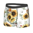 thumbnail image 2 of Disketp Sunflowers Leaves And Birds Men'S Boxer Briefs,Soft And Breathable Cotton Underwear With Comfortflex Waistband, 2 of 9