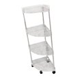 thumbnail image 4 of Siruishop Rolling Storage Cart Kitchen Shelf Organizer Multi Layer Bathroom Standing Shelf for Cabinet Kitchen Laundry Rooms Countertop 4 layer, 4 of 8