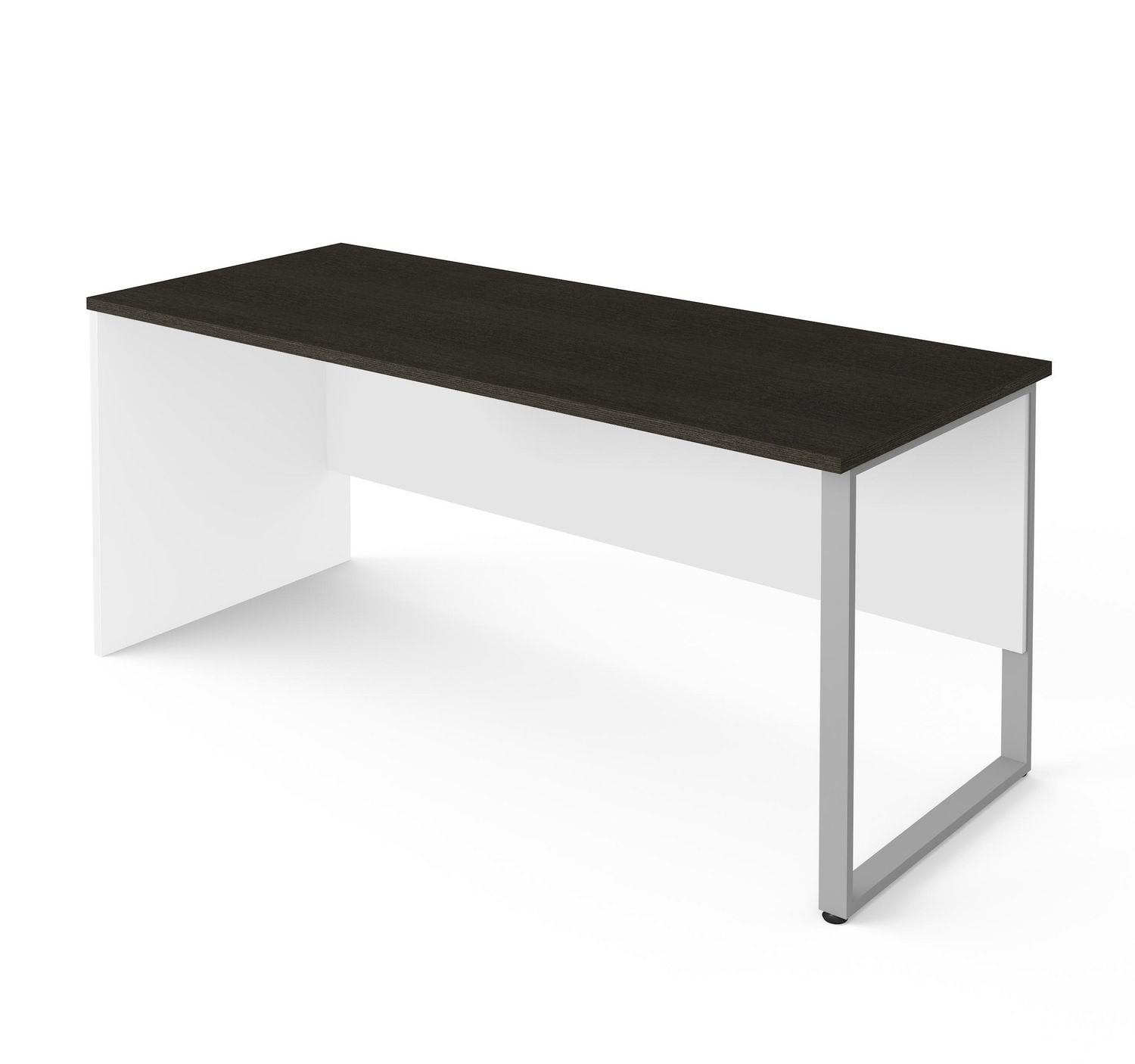 Bestar Pro-Concept Plus 71W Table Desk with Rectangular Metal Leg in white & deep grey