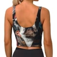 thumbnail image 4 of Uemuo Pirate Bulldog On Deck Pattern Women's Sports Bra - High Impact Support, Breathable, and Comfortable Athletic Bra for Running, Yoga, and Workouts, 4 of 9
