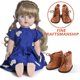 thumbnail image 4 of ColoMX Mini zapatos de simulación, botas de PU, zapatos para muñeca, botas para muñeca, juguete de zapato de imitación, 1 par, 4 of 8