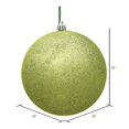 thumbnail image 2 of Vickerman N593073DG Boule de Noël 12 Po. Lime Pailletée avec Capuchon Percé, 2 of 3