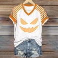 thumbnail image 2 of Godom Womens Halloween T-Shirt Funny Short Sleeve V Neck Graphic Tees Tops, 2 of 7