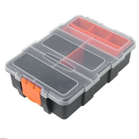 

GRJIRAC Hardware Box Transparent Multifunctional Storage Tool Case Plastic Organizer