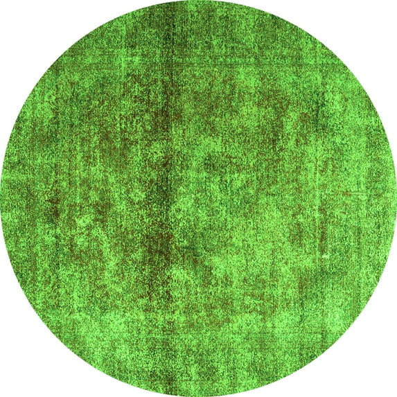 Ahgly Company Indoor Round Persian Green Traditional Area Rugs, 8' Round