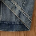 thumbnail image 6 of oqasdz Girls Jackets Boys Cross Border Children Spring Fall Long Sleeve Denim Hooded Coat Patchwork Casual Top Jacket Outwear Size 4 Y-5 Y, 6 of 7