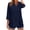 Navy(Womens Shirts), variant on GUACER Women's 3/4 Sleeve Tops Casual Collared V Neck Blouses Loose Fit Cotton Linen Tunic Shirts for Ladies