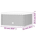 thumbnail image 2 of vidaXL Patio Footstool with Cushion Black Poly Rattan, 2 of 9