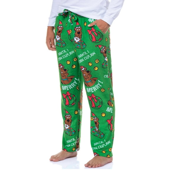 Scooby-Doo Pajamas Men's Santa I Can Explain Fleece Lounge PJ Pants
