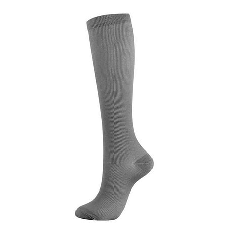 

QWERTYU Winter Thigh High Socks for Men Compression Causal Warm Soft Socks M Gray