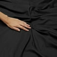 thumbnail image 2 of 1800 Thread Count 4 Piece Deep Pocket Egyptian Comfort Bedroom Bedding Sheet Set Queen Size Black Colour, 2 of 6
