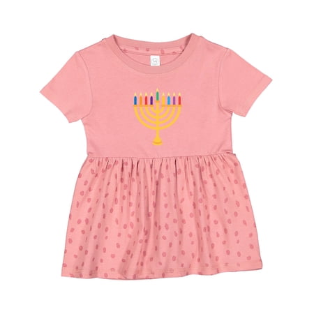 Inktastic Hanukkah Menorah Candles Girls Baby Dress