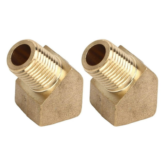 2 Pcs 45o Street Elbow Fitting Solid Brass 8mm Inner Thread 45 Degree Air Fuel Gas Water Pipe Adapter Connector