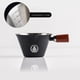 thumbnail image 1 of Taza medidora de café italiano | Vaso de acero inoxidable para espresso con mango de madera | Taza con escala de extracción en onzas para una preparación precisa, 1 of 6