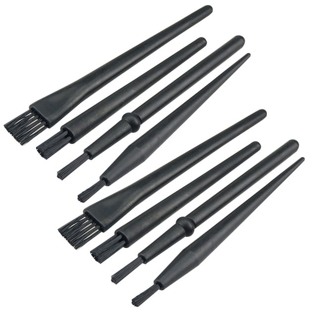 Juego de 8 cepillos antiestáticos para limpieza de electrónica, kit de herramientas de reparación y limpieza (negro)