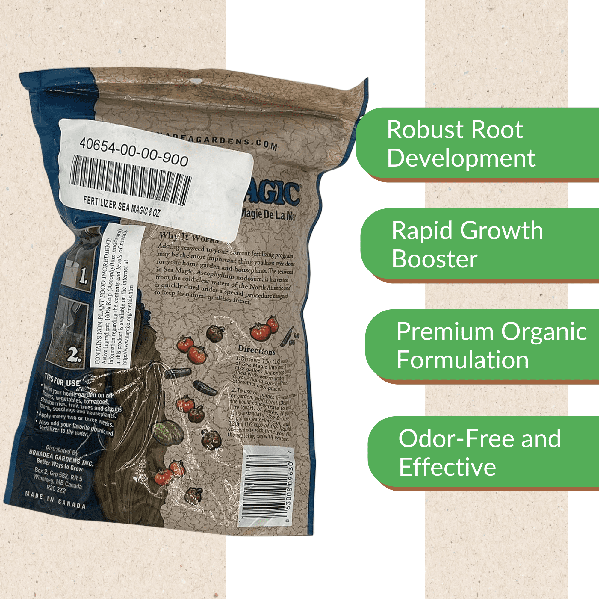Harris Seeds - Sea Magic Dry Seaweed Fertilizer to Help Your Garden Grow - 8 Oz.