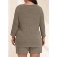 thumbnail image 5 of Daystry Womens Plus Size Pajama Sets 2 Piece Summer 3/4 Sleeve Tops Shorts with Pockets for Lounge Sleepwear L-4XL, 5 of 9