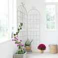 thumbnail image 5 of Tcbosik 4 Pack Metal Garden Trellis for Climbing Plants, 71" x 19.7" Outdoor Decoration for Backyard, Patio, Lawn, Cream White, 5 of 8