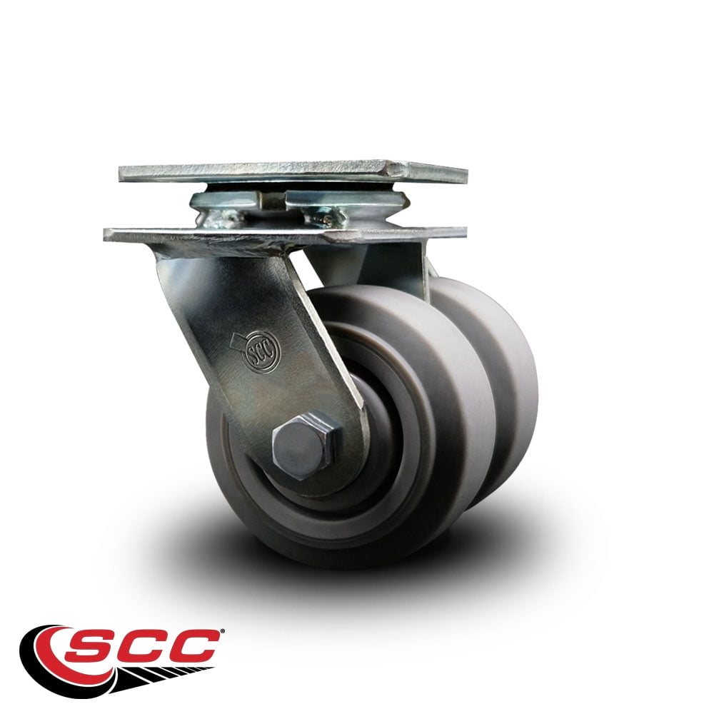 4 Inch Dual Thermoplastic Rubber Wheels Swivel Caster with Ball Bearing SCC