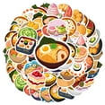 thumbnail image 2 of 35pcs-50pcs Japanese Food Stickers Cute Sushi Stickers Ramen Stickers for Laptops Guitars Fridge, 2 of 9