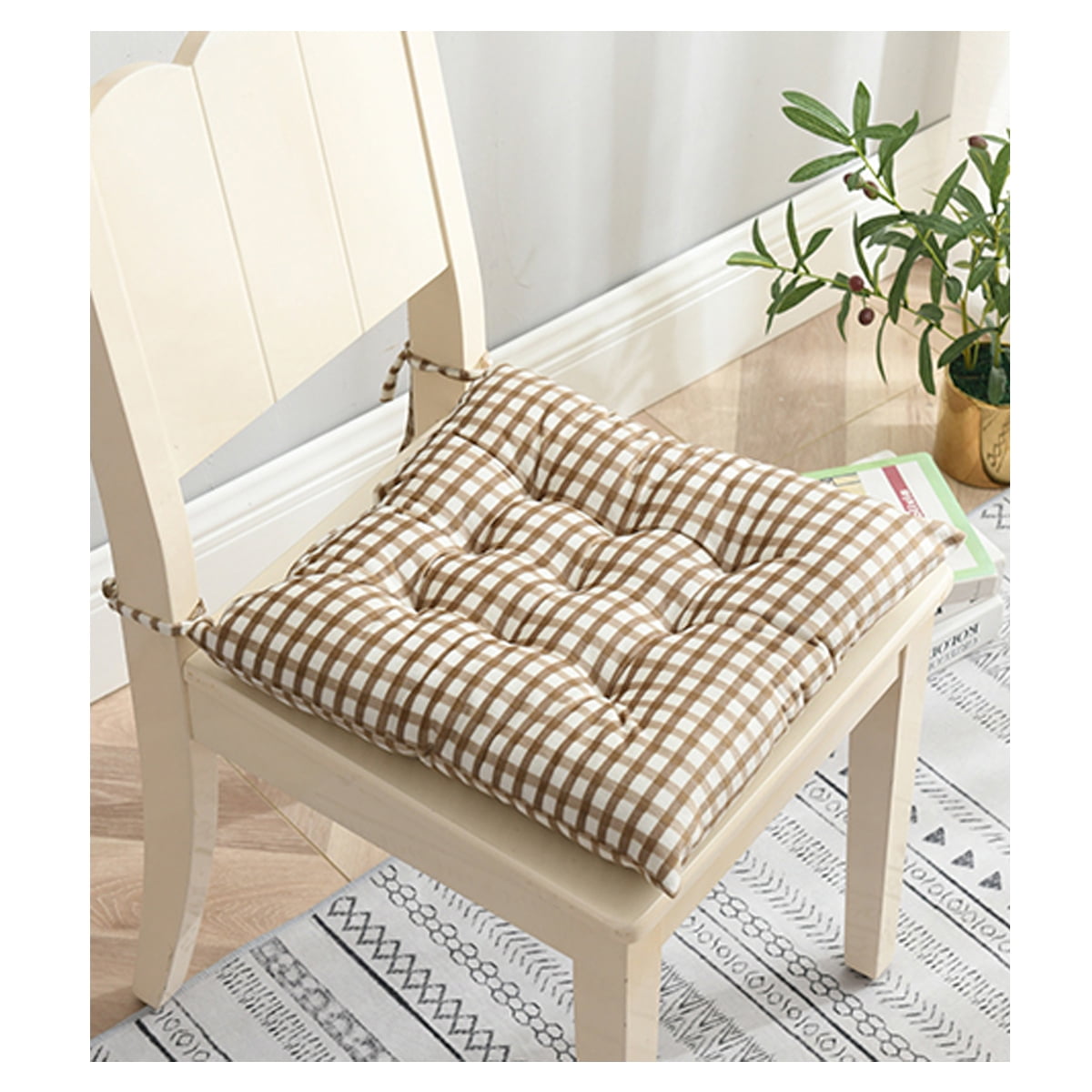 Chair Seat Pads Outdoor Tie On Office Indoor Kitchen Garden Patio Chair Cushions 