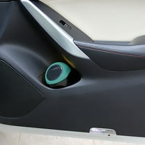 CxhicLuv Car Mini Trash Can, Auto Garbage Bin, Push-type Spring Opening Bin for Door & Seat, Car Organizer Accessories, Sealed & Odor-proof & Space-saving, Car Owners, Families, Blue