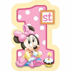 Baby Mickey Mouse First Birthday Edible Photo Cake Topper