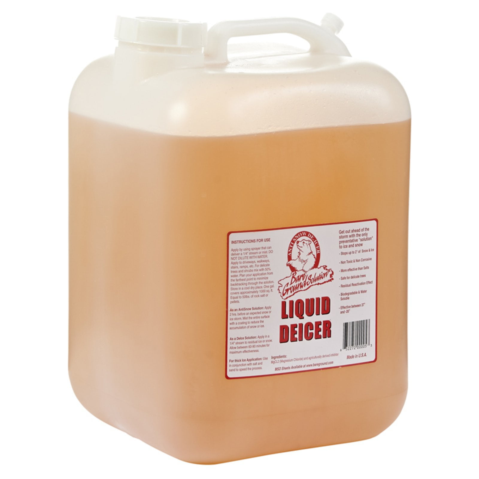 Bare Ground liquid deicer (Base UPC 0063227241111) Size 5 Gal