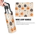 thumbnail image 4 of Yayeee 20oz Insulated Water Bottle Double Wall Stainless Steel with Flip Straw Lid, Beige Halloween Pumpkin, 4 of 7