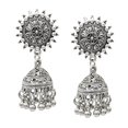 thumbnail image 1 of Pendientes colgantes con borlas y borlas de campana de plata , pendientes étnicos de moda, 1 of 9