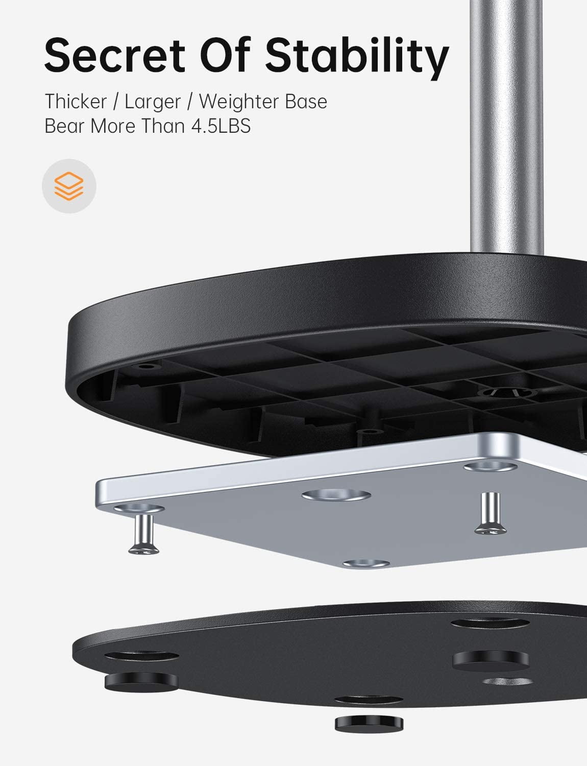 Cell Phone Stand, Angle Height Adjustable Phone Stand for Desk, Thick Case Friendly Phone Holder Stand for Desk, Compatible with All Mobile Phones,iPhone,Switch,iPad,Tablet(4-10in)