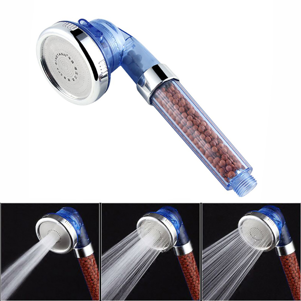 Shower Head, High Pressure Handheld Showerhead with Filtered Stone Beads, Filter Replacement, 3