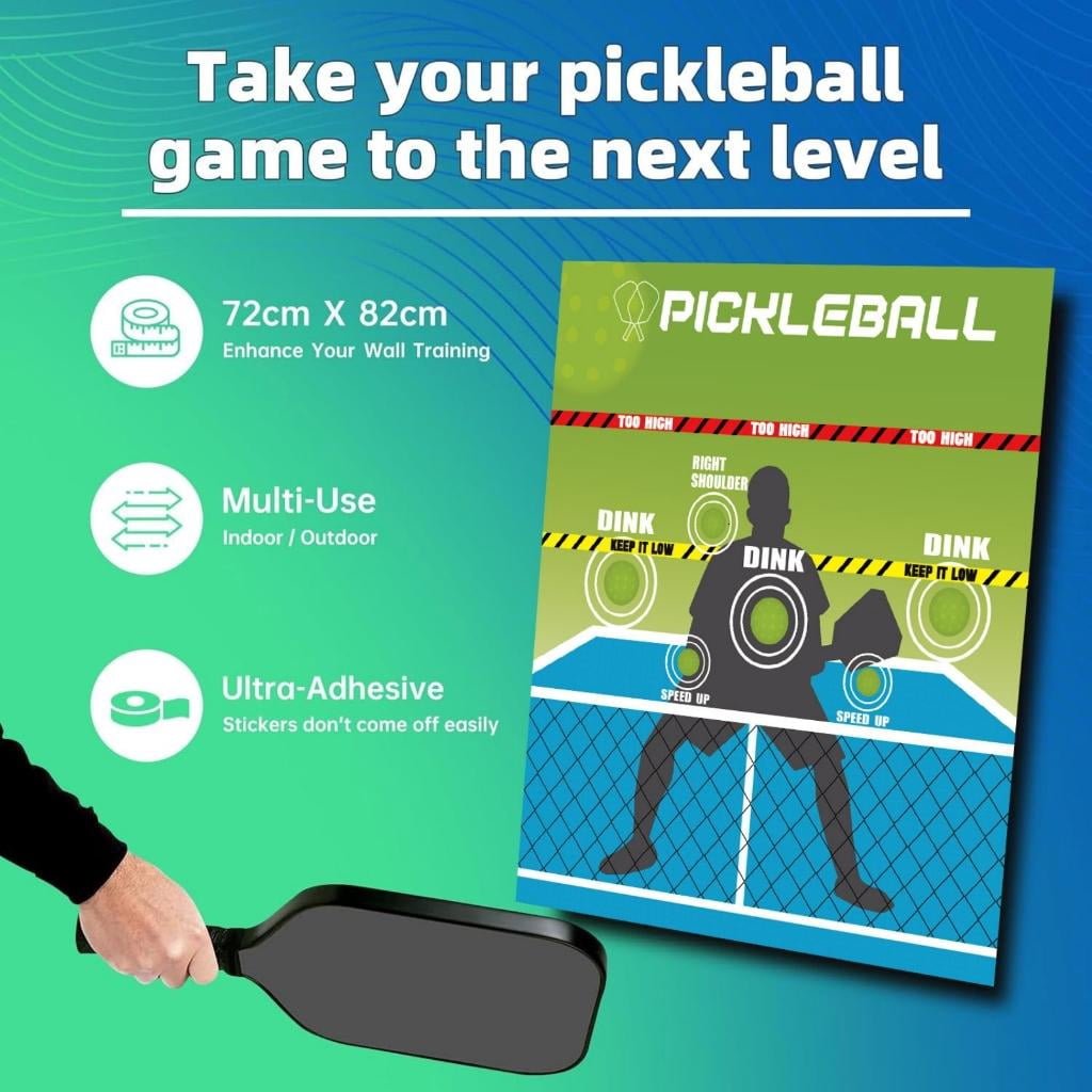 Yihuala Pickleballs Practice Board Pickleballs Rebounder Trainings Aid Practice Pad for Indoor Outdoor Homes Gym