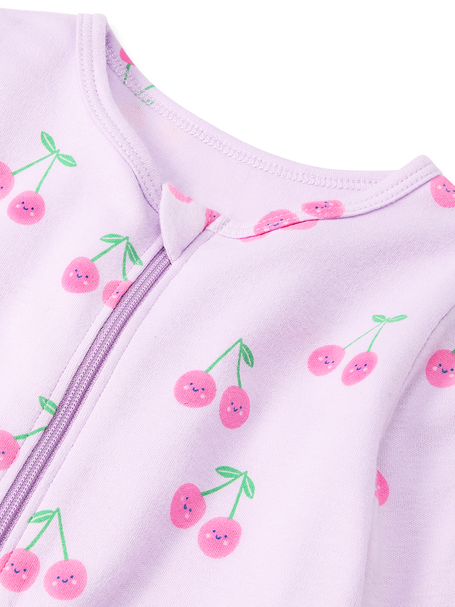 Garanimals Baby Girl Cotton Footed Sleep & Play Pajamas, Graphic Prints, 2-Pack, Sizes Newborn - 9M